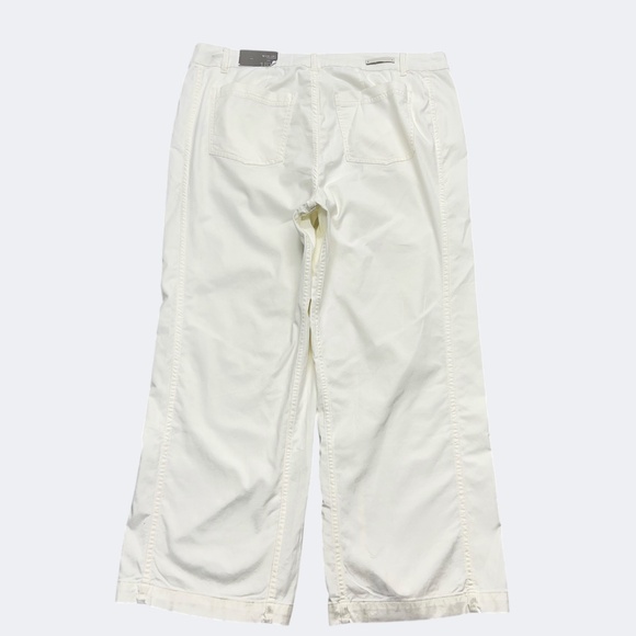 Soft Surroundings Pants Womens 18W Cream White Driftwood Wide Leg Split Hem NWT - Picture 3 of 13